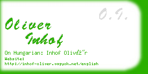 oliver inhof business card